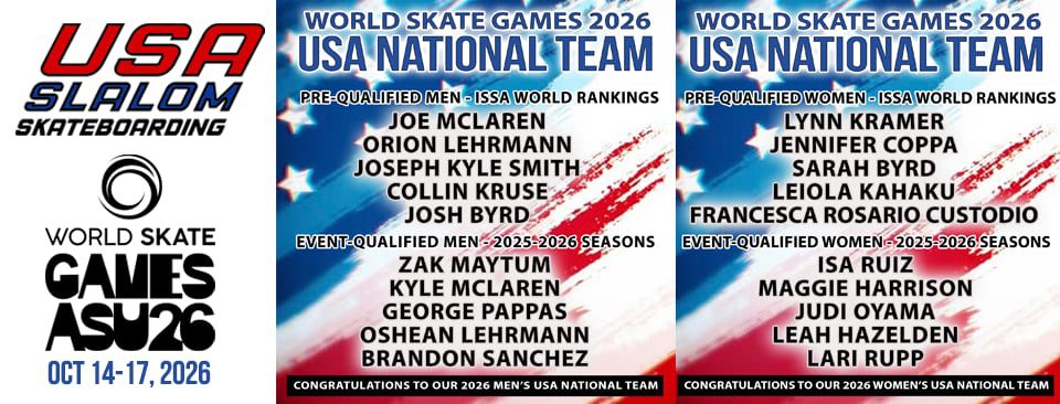USA National Team Selections – World Skate Games 2026